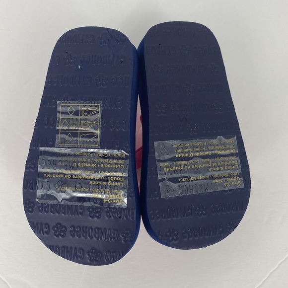Gymboree Infant Baby Girl Soft Pink and Navy Sandals Size 3 to 4 - Picture 5 of 6